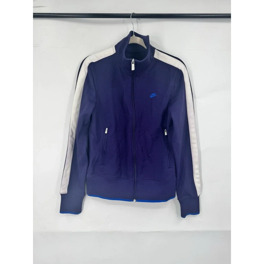 Nike Sportswear Retro Track Jacket Women Medium‎ Purple Athletic Workout Gym